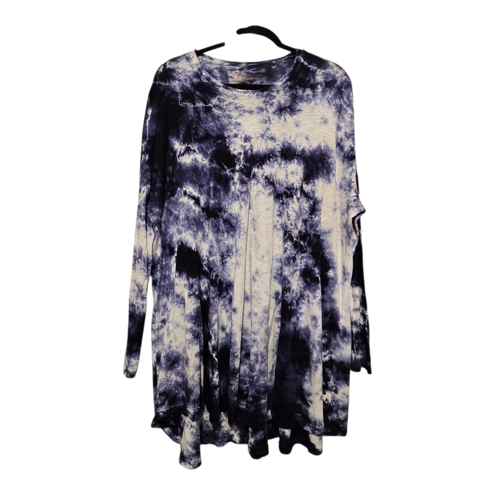 Show Me Your Mumu Will Tie Dye Hi-Lowâ Tunic Womens XS Blue Modal Stretch Boho